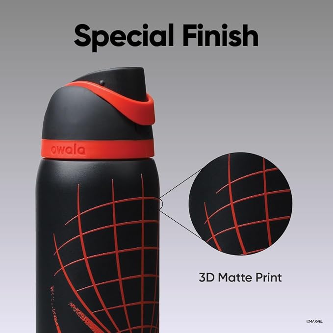 Owala Spiderman FreeSip Insulated Stainless Steel Water Bottle with Straw for Sports, Travel, and School BPA-Free Sports Water Bottle, 32 oz, Night Watch444444444