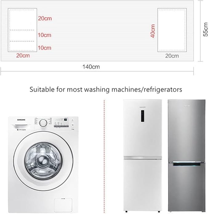 Washing Machine Cover Washing Machine Cover Dust Cover Refrigerator Microwave Oven Cover with Side Storage Bags Cover Cloth for Home Appliances (Color : D) (B)
