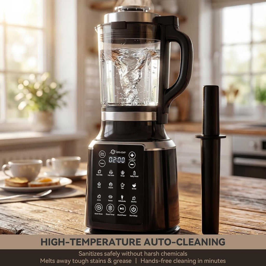 Glass Blenders for Kitchen with Tamper, Blender for Smoothies, Professional Blenders 1500W Motor, 9 Adjustable Speeds, 14 Preset Programs, High-Speed...